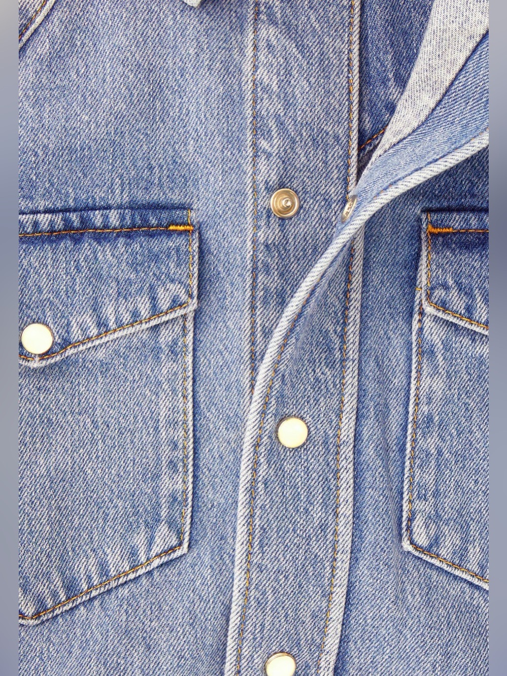 COS Denim Maxi Shirt Dress Organic Cotton Lyocell Relaxed Fit NWT - Picture 3 of 16